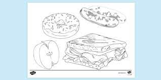 Food coloring pages picnic basket food coloring page free printable coloring pages. Free Food Colouring Pages For Kids Colouring Sheets