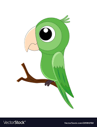 cute cartoon parrot isolated royalty