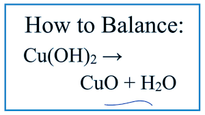 how to balance cu oh 2 cuo h2o you