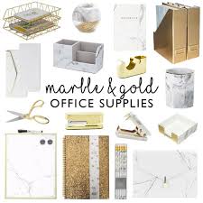 Decorate your home office with west elm's modern desk accessories and office decor designed to make organization easy. Marble Gold Office Accessories Social Rush Blog