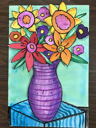 Elements of the Art Room: 3rd grade Spring Flowers