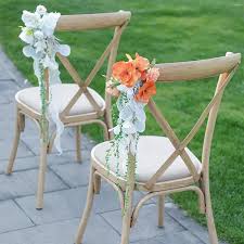 decorative flowers chair sashes