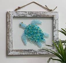 Sea Glass Sea Turtle Sea Glass Art