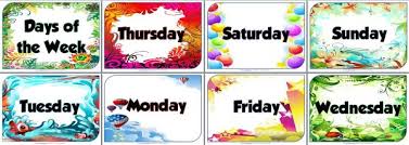 Beautiful Days Of The Week Posters For Your Classroom