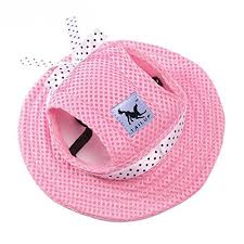 Cideros Pet Dog Hats For Small Size Dogs Visor Design Fashion Dogs Baseball Sun Hats Sport Cap With Ear Holes And Chin Strap