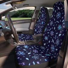 Dark Blue Snowflake Car Seat Covers