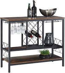 waytrim wine rack table with glass
