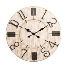 Farmhouse White Wooden Wall Clock