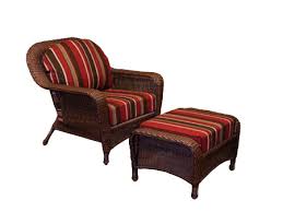 Weather Wicker Club Chair And Ottoman