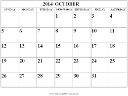 Printable Calendar Oct Nov 2014 Holidays And Key Dates