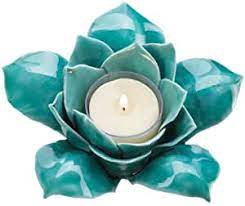 Fiore di loto ceramica Lotus portacandela, portacandela a forma di fiore :  Amazon.it: Casa e cucina