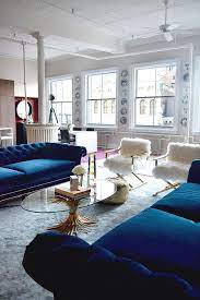 blue velvet sofa living room off 57