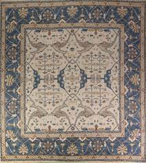 blue square oushak oriental large rug 14x14