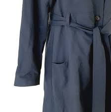 Luella Blue Trench Coat Size 10 Mid