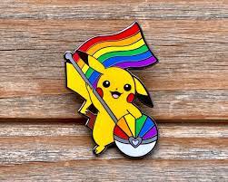 Pride Pikachu - LGBT Gay Rainbow Flag Love - Pokemon Hard Enamel Pin | eBay