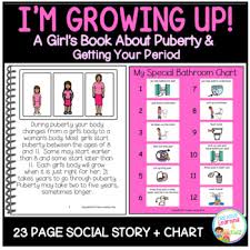 Social Story Im Growing Up Girls Puberty Period Book