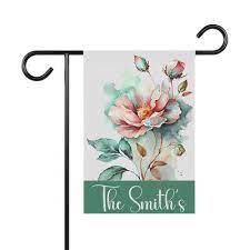 Personalized Spring Garden Flag