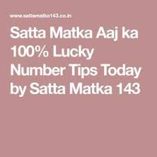 Satta Matka Aaj Ka 100 Lucky Number Tips Today By Satta