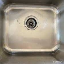 to clean stainless steel sink stains