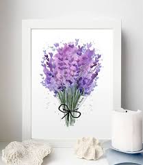 Flower Art Lavender Bouquet Fl
