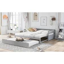 Wood Daybed Sofa Bed Frame With Trundle