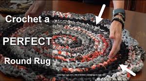 create a perfect round rug crocheted