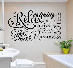 Bathroom Wall Decal Relax Word Collage