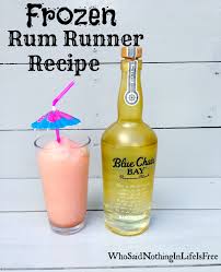 frozen rum runner recipe w blue chair