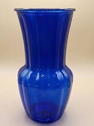 Tall Cobalt Blue Glass Vase Original