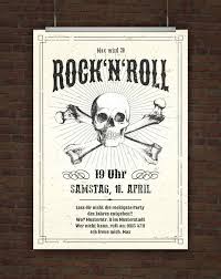 Die hochzeitseinladungen let´s rock 'n' roll sagen es auf einen blick: Drucke Selbst Einladung Rock N Roll Einladungskarten Geburtstag Halloween Zuhause Einladungen