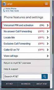 turn voicemail on and off at t