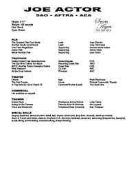 Musical Theater Beginner Acting Child Actor Resume Format    Actor Resume  Template Microsoft Word    