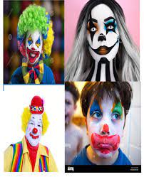 clown makeup types materials