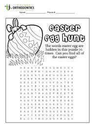 Easter Egg Word Search Village Orthodontics Blog