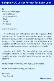 6 sles application for noc from bank
