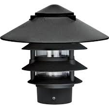 D5400 B Dabmar Lighting D5400 B Cast Aluminum Four Tier Pagoda Light With 3 00 Base In Black Goinglighting