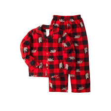 Komar Kids Boys 2 Piece Fleece Football Sleepwear Pajama Set