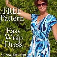 wrap dress pattern free sewing