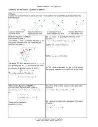 8 4 Vector And Parametric Equations Of