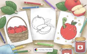 20 apple coloring pages free pdf