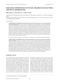 flexural properties of wood i beams