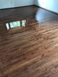 First picture has the lights on and next. Red Oak Stained Early Abraham Hardwood Flooring Co Facebook