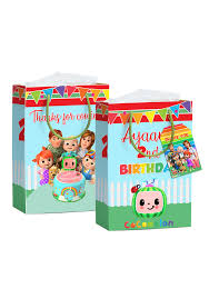 cocomelon theme gift bags for birthday