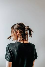 These metallic scrunchies are so fun! 3 Hairstyles For Short Hair Easy Ideas Oh Darling Blog
