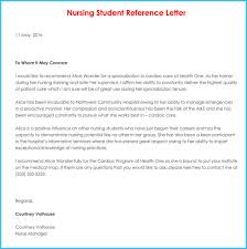 nursing reference letter of