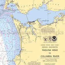 Oregon Warrenton Astoria Columbia River Nautical Chart Decor