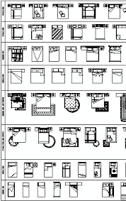 furnitures cad blocks dwg beds