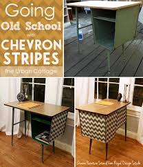 stenciled chevron stripes go old school