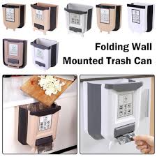 kitchen foldable wall mounted trash bin