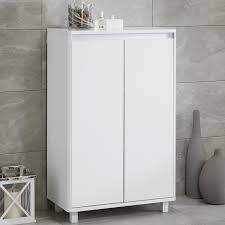 Curve Bathroom Console Cabinet White